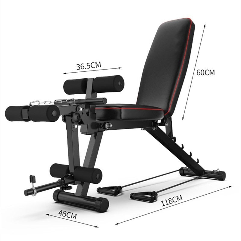 Multifunctional Bodybuilding Exercise Bench Gym Home Fitness Training Equipment Strength Workout Weight Bench With Leg Extension