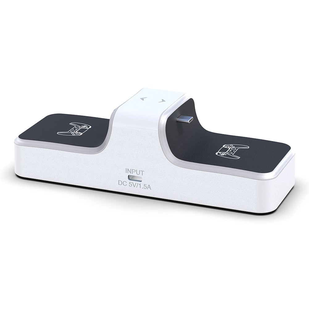 For PS5 Controller Charger Dual USB Fast Charging Dock Station Stand with USB A Ouput for PlayStation 5 DualSense Accessories