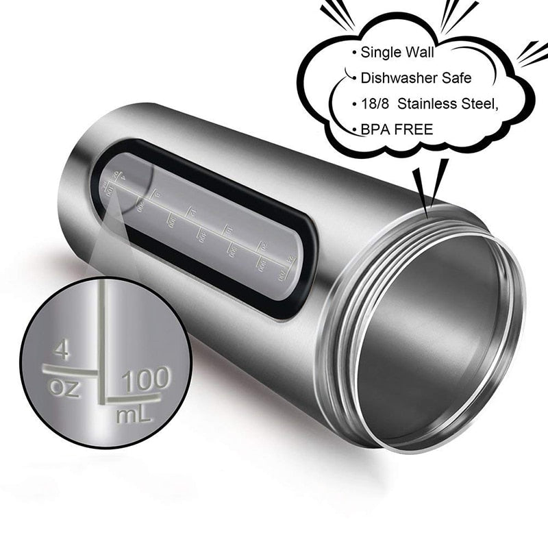 700ML Creative Stainless Steel Protein Shaker Shake Milkshake Mixing Cup Outdoor Sports Fitness Shake Cup Sport Bottle BPA Free