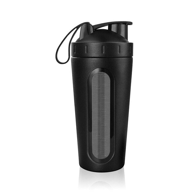700ML Creative Stainless Steel Protein Shaker Shake Milkshake Mixing Cup Outdoor Sports Fitness Shake Cup Sport Bottle BPA Free