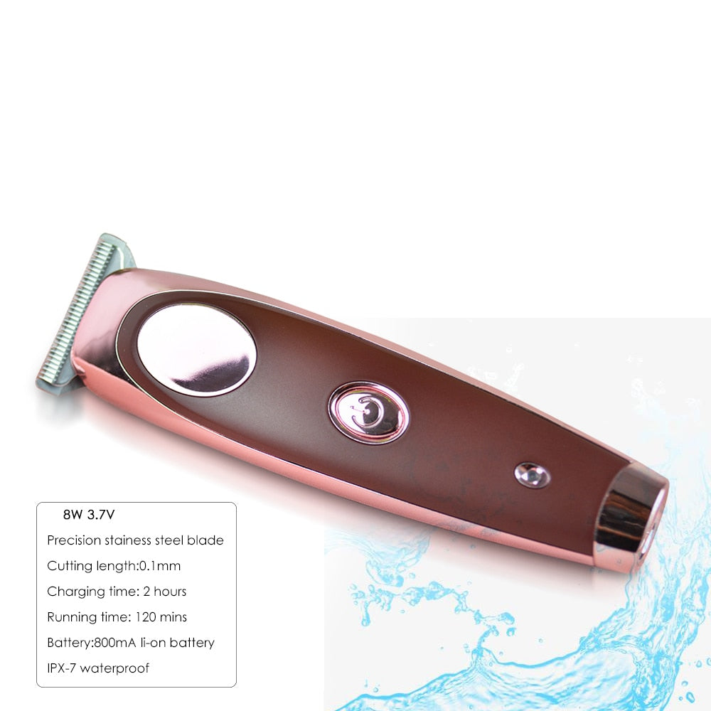 100-240V Waterproof Professional Balding Hair clipper Electric Hair Trimmer Hair cutting Machine 0.1mm Steel Blade Beard trimer