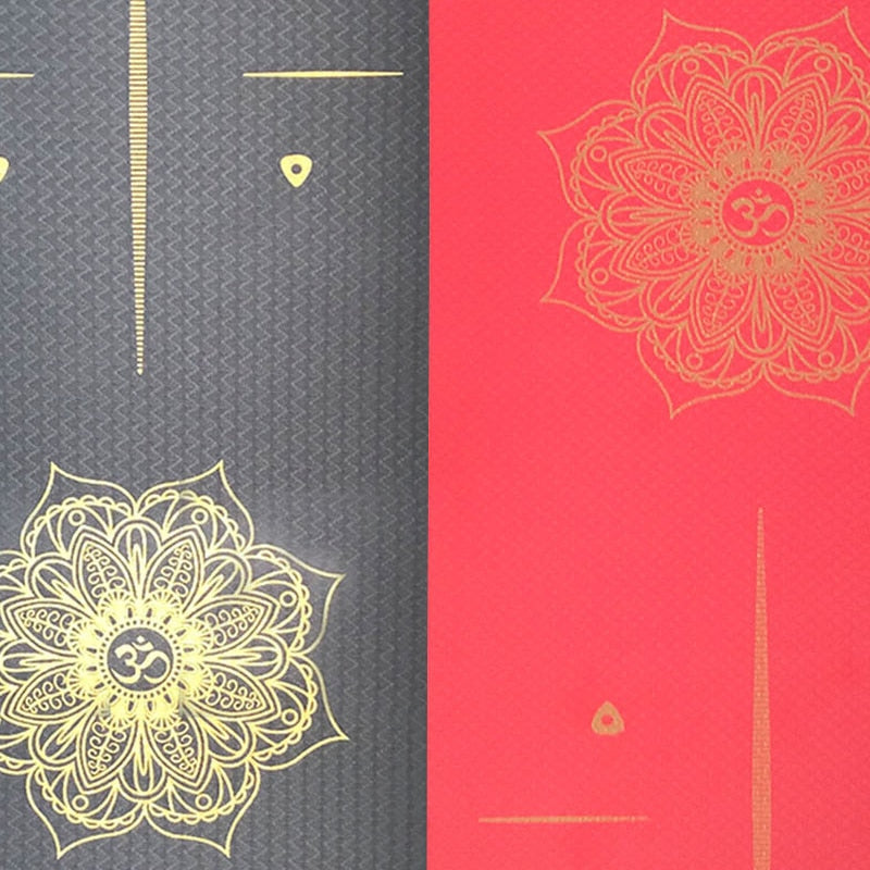 New Listing TPE 6MM Yoga Mats Fitness Non-slip Losing weight Sports Mat Pad Hot Stamping Position Line Gym Equipment For Home