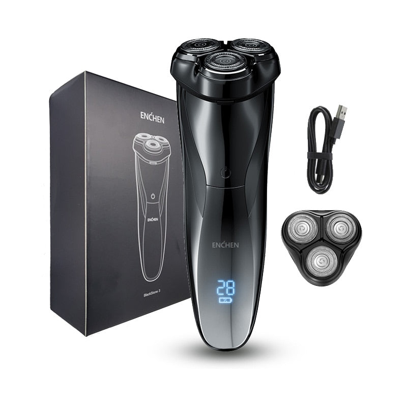 ENCHEN Blackstone3 Electric Razor Shaver 3D Triple Blade Floating Shaving Machine IPX7 Washable USB Rechargeable Beard Trimmer
