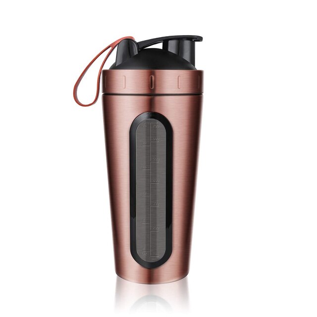 700ML Creative Stainless Steel Protein Shaker Shake Milkshake Mixing Cup Outdoor Sports Fitness Shake Cup Sport Bottle BPA Free