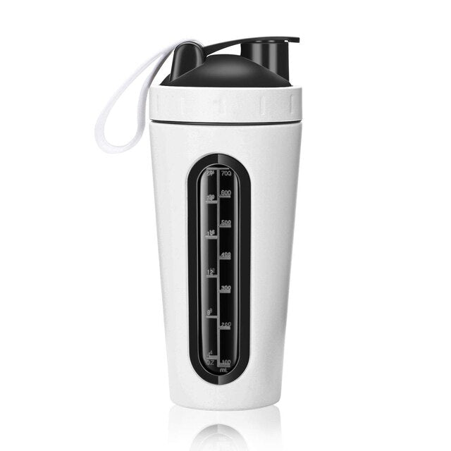 700ML Creative Stainless Steel Protein Shaker Shake Milkshake Mixing Cup Outdoor Sports Fitness Shake Cup Sport Bottle BPA Free