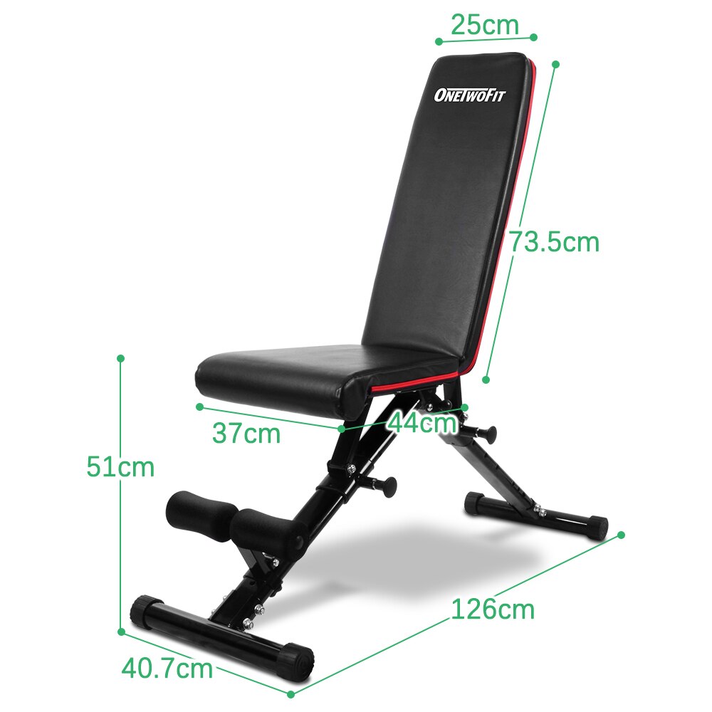 OneTwoFit Muscle Bench Dumbbell Bench Press Gym Multifunction Abdominal Workout Bench Weight Fitness Equipment for Home Exercise