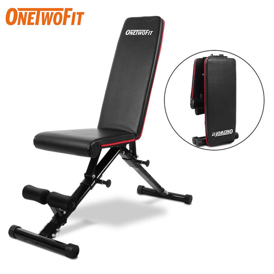 OneTwoFit Muscle Bench Dumbbell Bench Press Gym Multifunction Abdominal Workout Bench Weight Fitness Equipment for Home Exercise