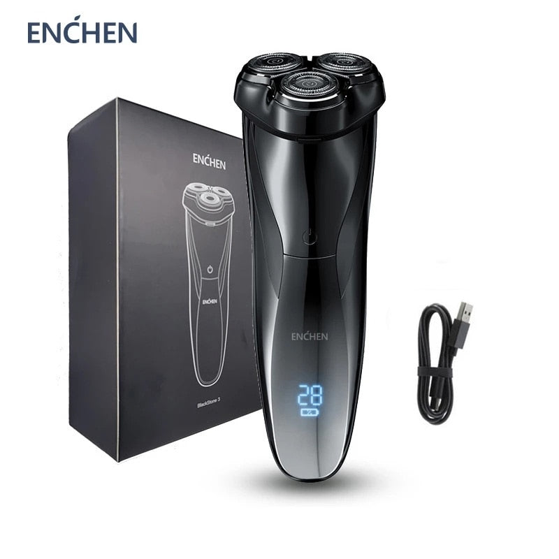 ENCHEN Blackstone3 Electric Razor Shaver 3D Triple Blade Floating Shaving Machine IPX7 Washable USB Rechargeable Beard Trimmer