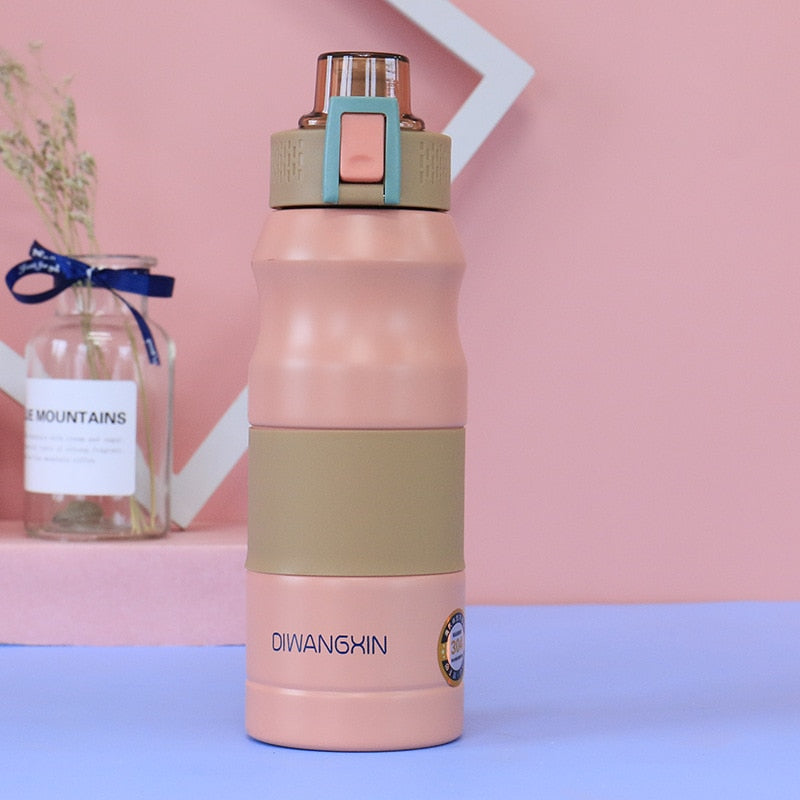 500ml/680ml Double Stainless Steel Sport Vacuum Flask Portable Outdoor Climbing Thermal Bottle Coffee Tea Insulation Cup