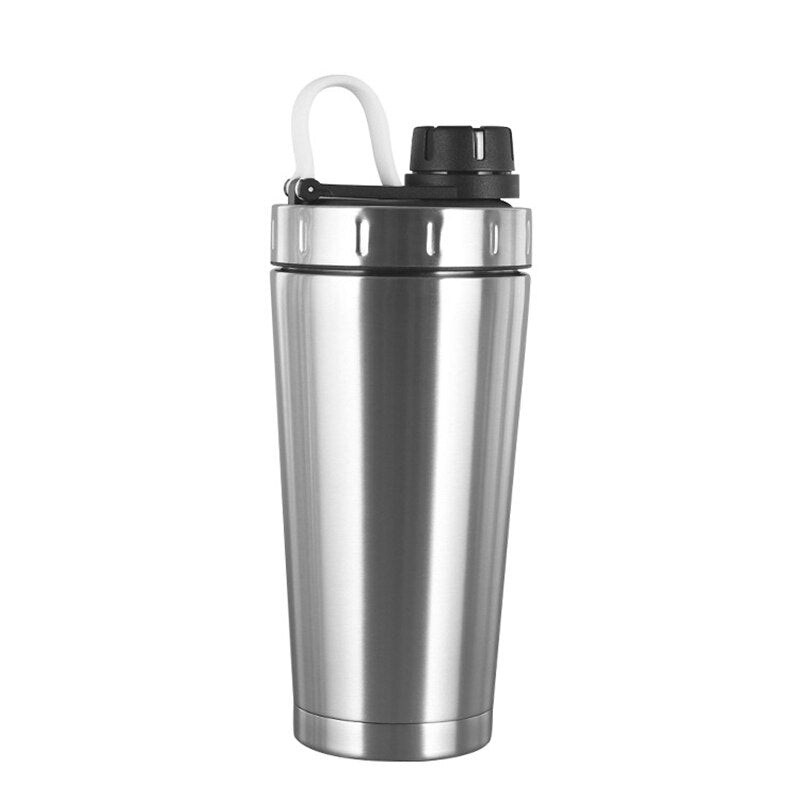 700ML Creative Stainless Steel Protein Shaker Shake Milkshake Mixing Cup Outdoor Sports Fitness Shake Cup Sport Bottle BPA Free