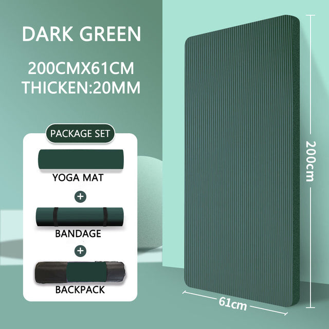 Premium 20mm yoga Mat Thick High Density Anti-Tear Exercise Mat Performance GripUltra Dense Cushioning for Support and Stability