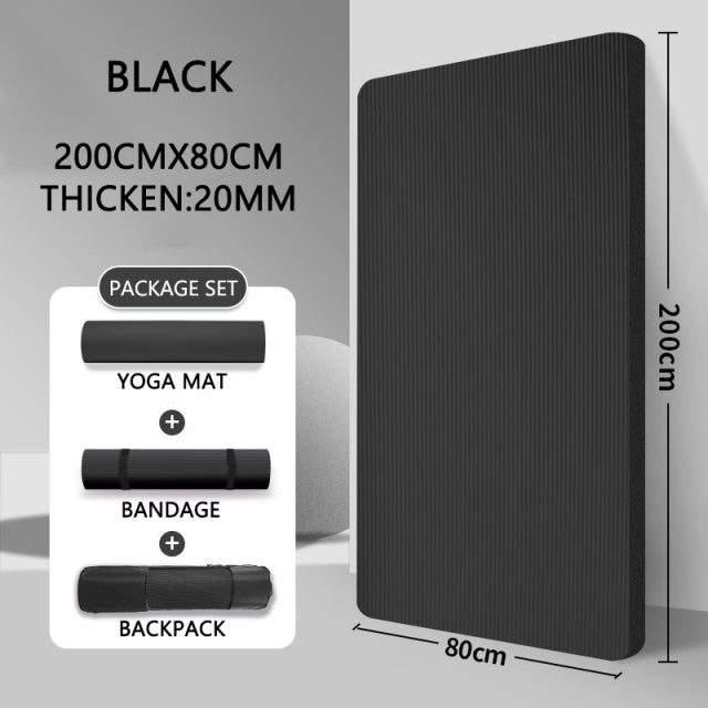 Premium 20mm yoga Mat Thick High Density Anti-Tear Exercise Mat Performance GripUltra Dense Cushioning for Support and Stability