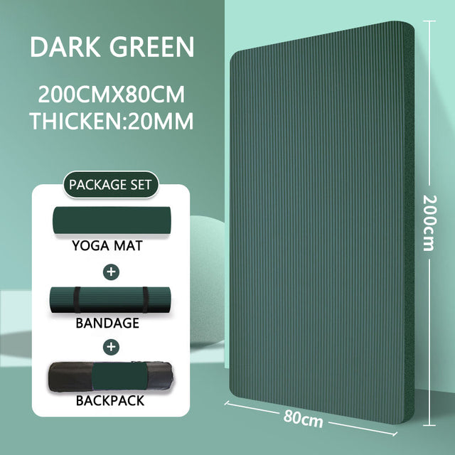 Premium 20mm yoga Mat Thick High Density Anti-Tear Exercise Mat Performance GripUltra Dense Cushioning for Support and Stability