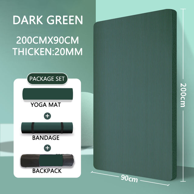 Premium 20mm yoga Mat Thick High Density Anti-Tear Exercise Mat Performance GripUltra Dense Cushioning for Support and Stability