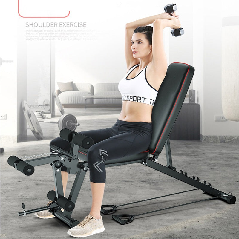 Adjustable Barbell Bench Press Muscles Sitting And Lifting Sit-up Board Incline Flat Decline Workout Chair