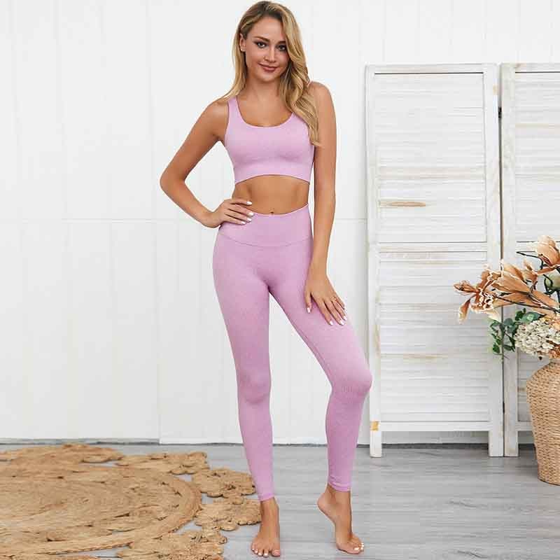 2pcs Activewear Set Women Sport Suit Gym Running Yoga Sets Workout Fitness Set Sexy Crop Top Sports Bra + Pants Yoga Outfit