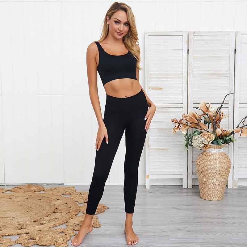 2pcs Activewear Set Women Sport Suit Gym Running Yoga Sets Workout Fitness Set Sexy Crop Top Sports Bra + Pants Yoga Outfit