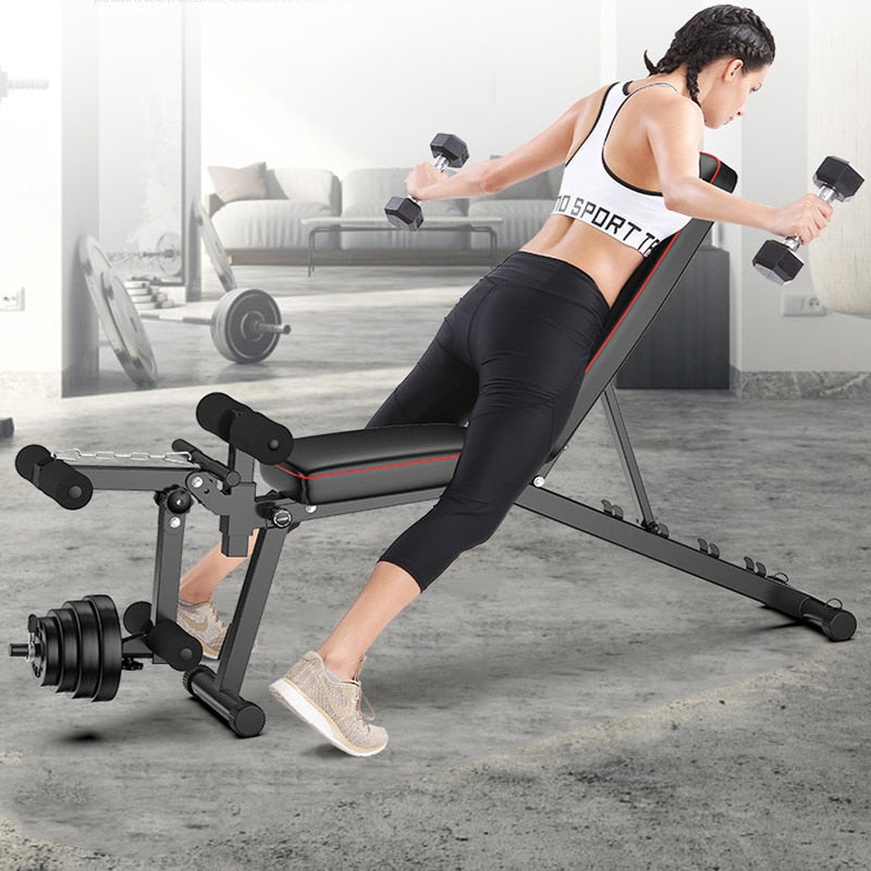 Adjustable Barbell Bench Press Muscles Sitting And Lifting Sit-up Board Incline Flat Decline Workout Chair