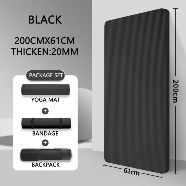 Premium 20mm yoga Mat Thick High Density Anti-Tear Exercise Mat Performance GripUltra Dense Cushioning for Support and Stability