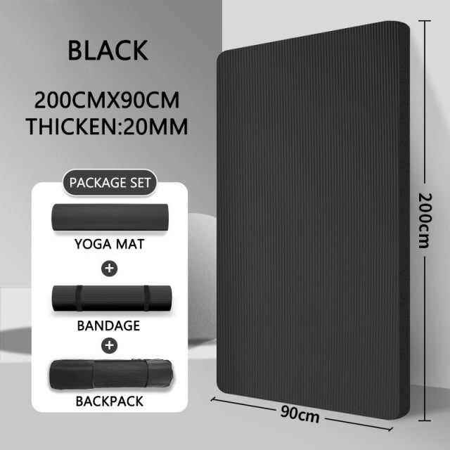 Premium 20mm yoga Mat Thick High Density Anti-Tear Exercise Mat Performance GripUltra Dense Cushioning for Support and Stability