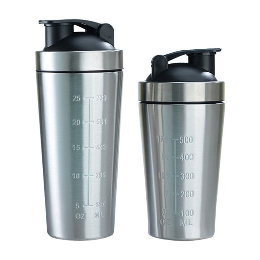 Stainless Steel Shaker Bottle Whey Protein Powder Mixing Bottles Sport Water Drinking Cup Vacuum Mixer Drinkware