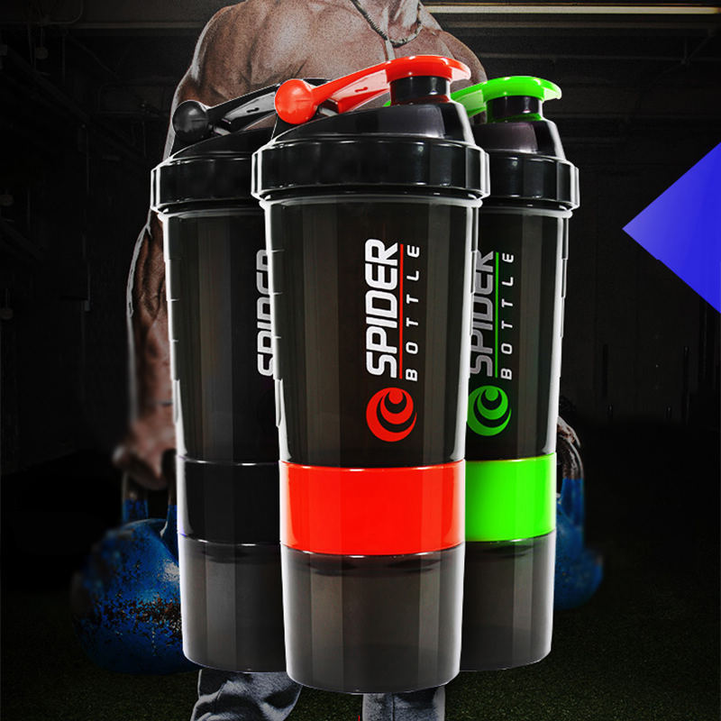 New 500ml Plastic Shaker Bottle Cup Protein Sport Gym Protein Powder Shaker Mixer Cup Sports Water Bottle Drinkware BPA FRE